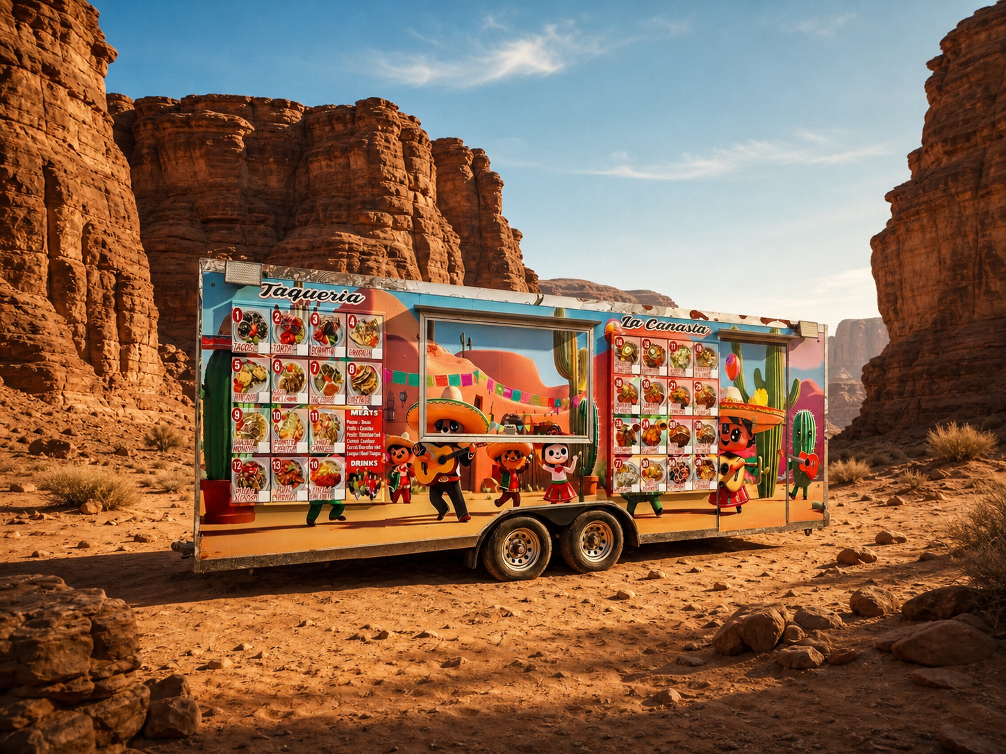 Taqueria La Canasta colorful food truck